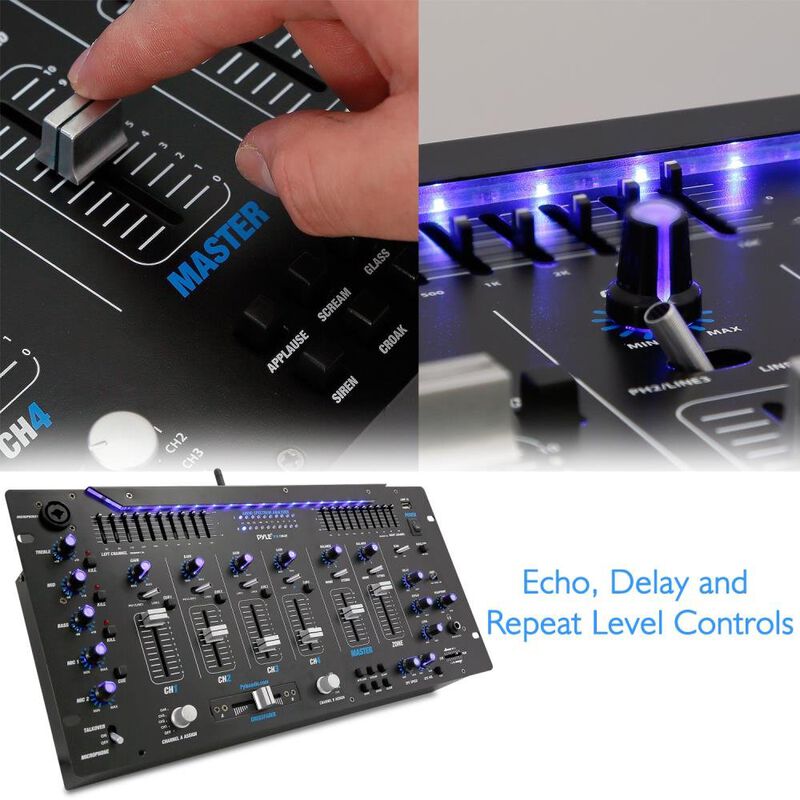 Controlador Dj Mezclador De 6 Canales Pyle Pyd1... image number null