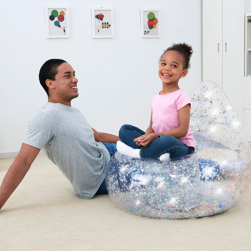 Sill&oacute;n Inflable .72X.72.X64cm con Gliter Caja (... image number null