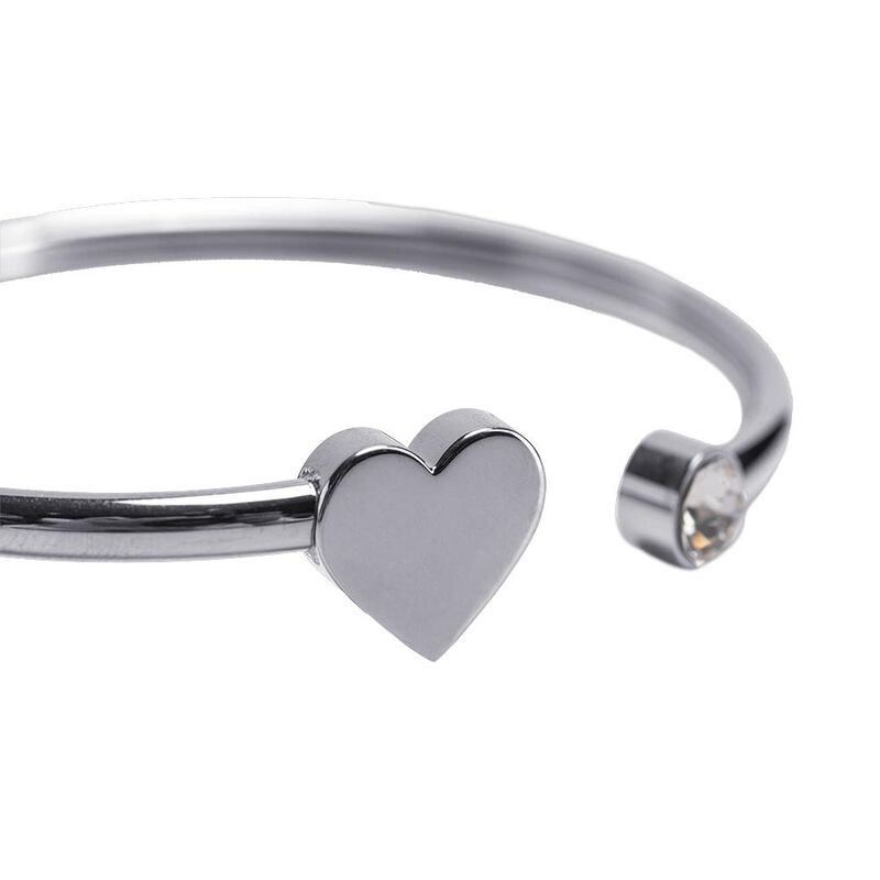 Pulsera Mujer Acero Inoxidable Coraz&oacute;n Zirconia... image number null