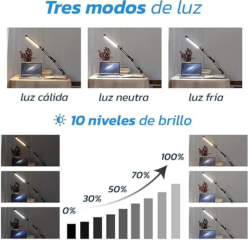 L&aacute;mpara de Escritorio LED Bluelander image number null