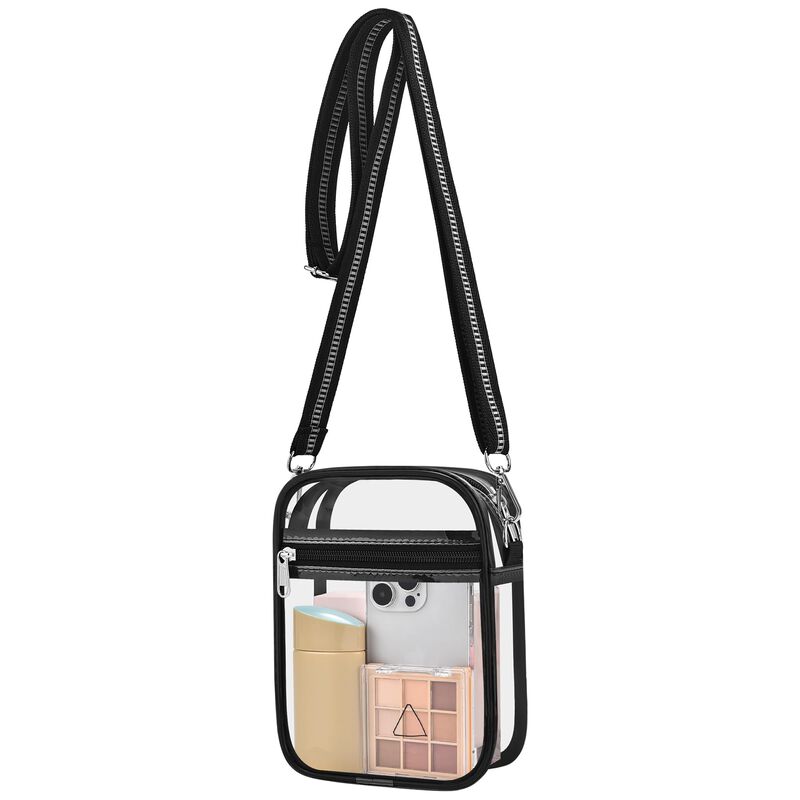 Bolso Zooor Transparente 17x6x22 cm Negro Bando... image number null