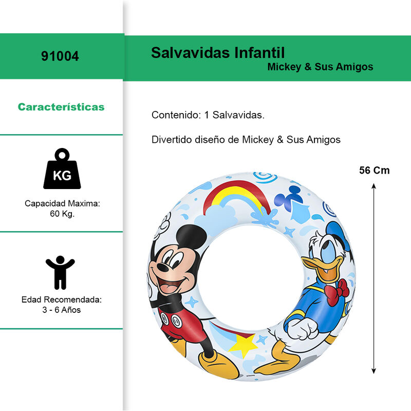 Salvavidas Inflable Infantil Dona Mickey Mouse ... image number null