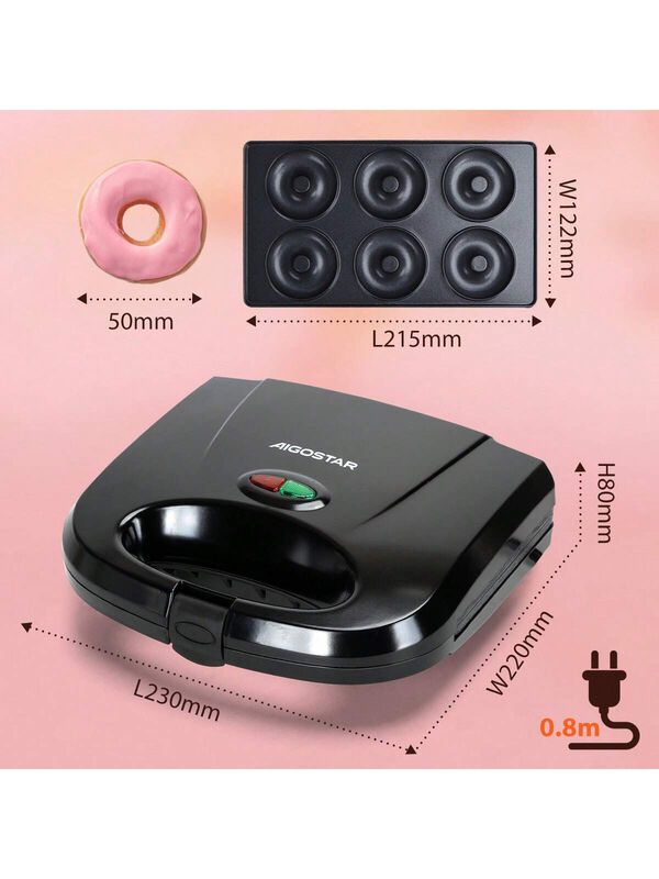 Mini M&aacute;quina Para Hacer Donas Antiadherente El&eacute;... image number null