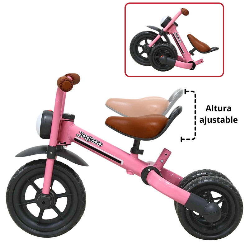 Triciclo 3 En 1 Para Ni&ntilde;os Con Bast&oacute;n, Bici Y B... image number null