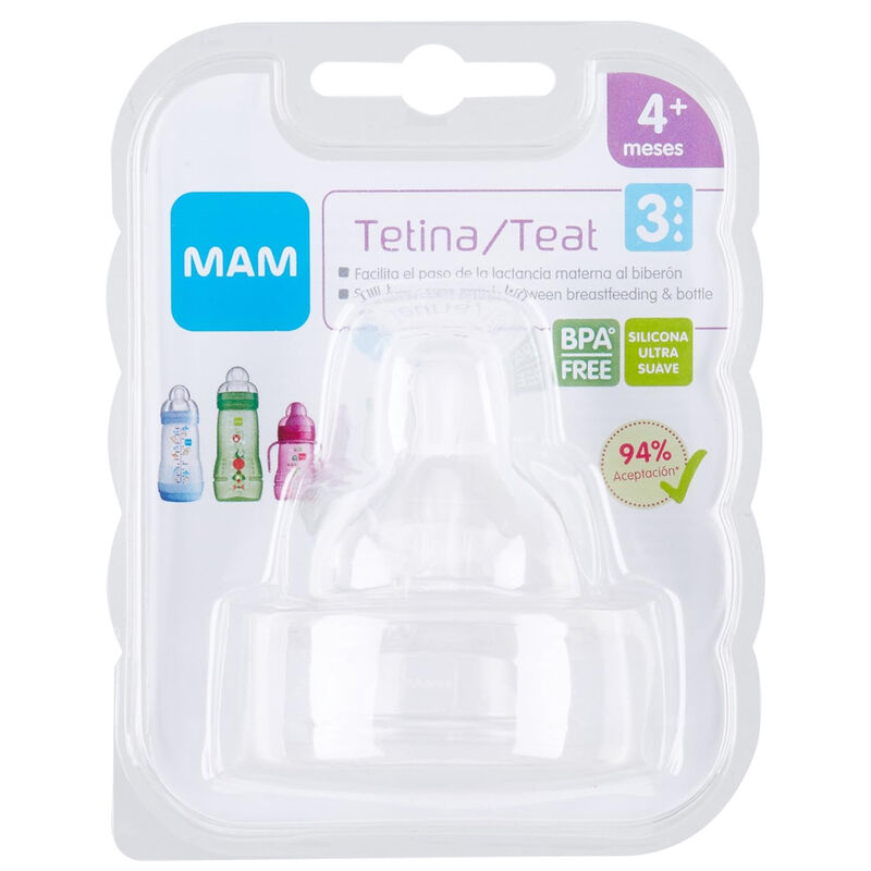 Tetina Mamila Mam Nivel 3 Para 4 Meses+ 2 Pieza... image number null