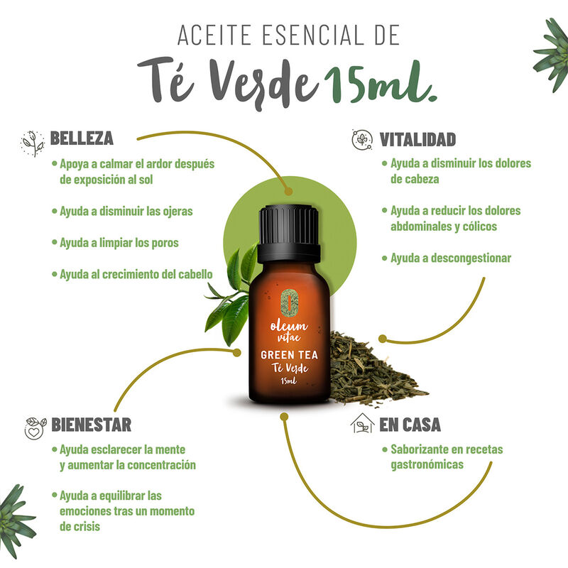 Aceite Esencial Puro Te Verde 15 ml 100% Puro y... image number null