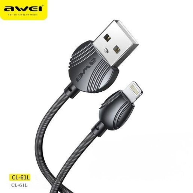 Awei Cl-61l Cable De Carga (negro) (2000mm) image number null