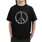 Camiseta Word Art para ni&ntilde;o - Paz, Amor y M&uacute;sica - Negro