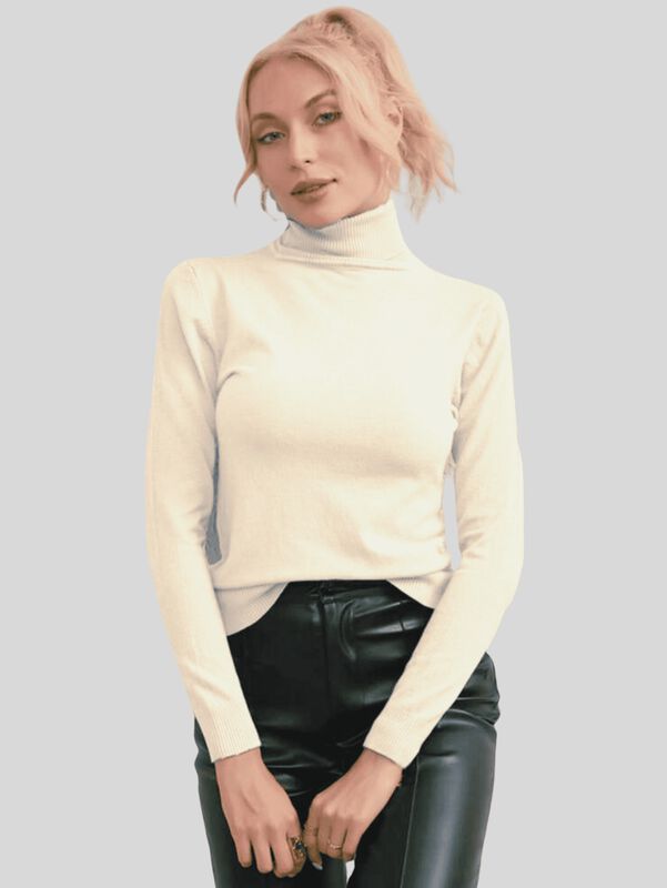 Set De 2 Suéteres Mujer De Cuello Alto Suéteres... image number null