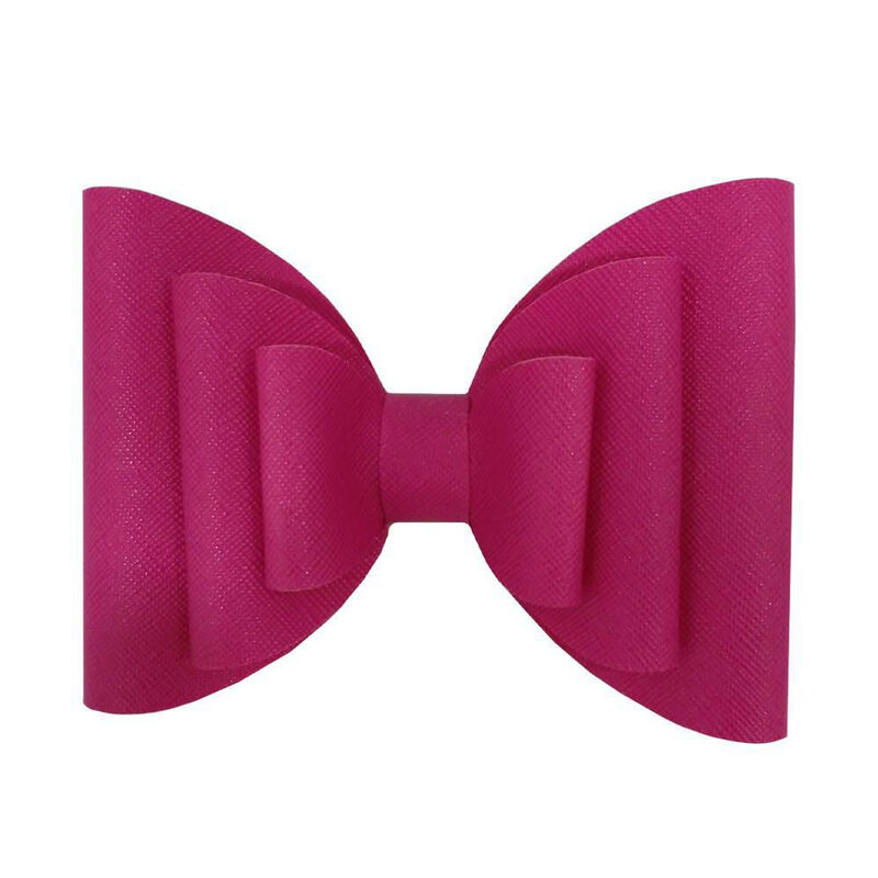 Broche Con Moño Para Cabello Rosa Fucsia image number null