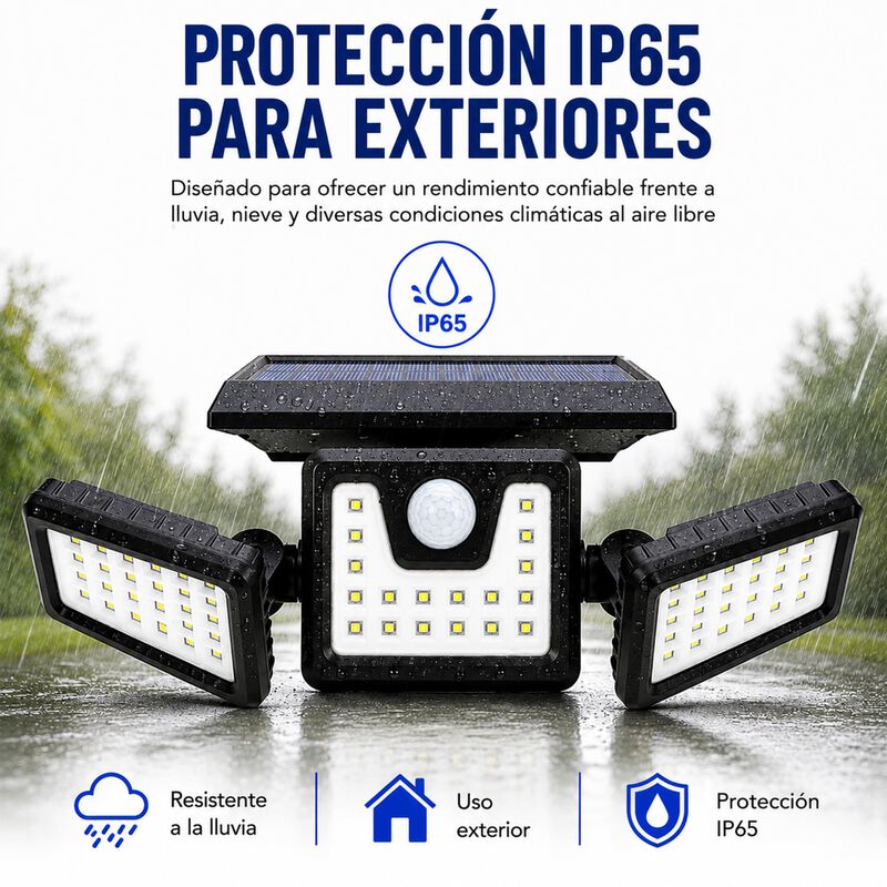 L&aacute;mpara Solar Led Con Sensor De Movimiento Y 3 ... image number null