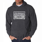Sudadera Con Capucha Word Art Para Hombre - Grandes &Eacute;xitos del Rap de los 80 - Gris