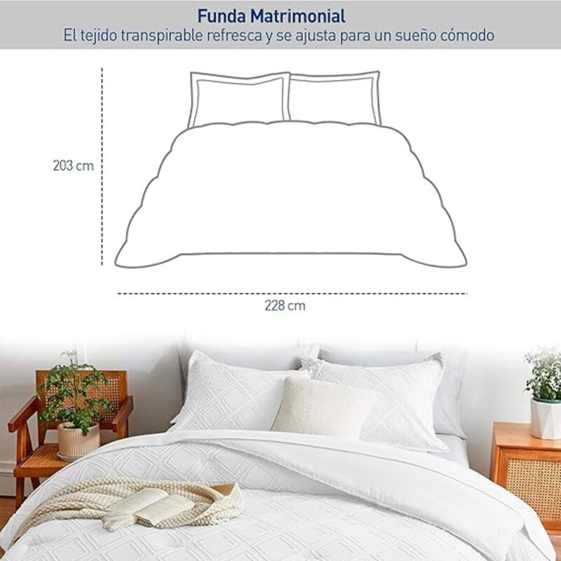 Juego de Funda Duvet Rombos para Edredon Matrim... image number null