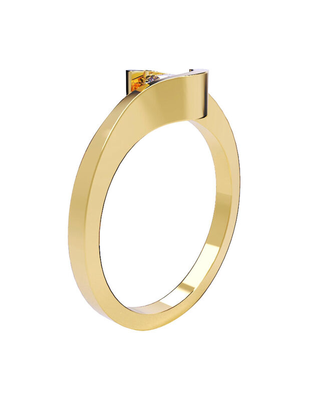 Anillo de Compromiso de 14K con Diamante de Lab... image number null