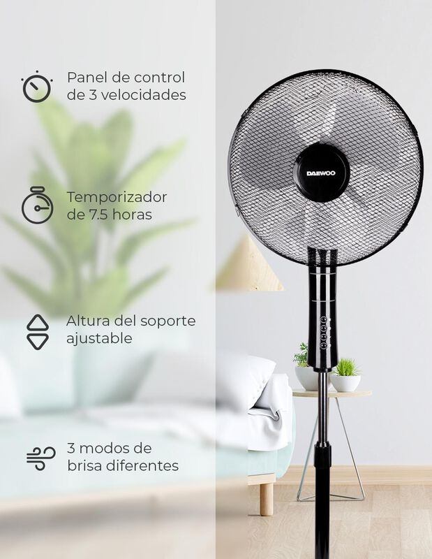 Ventilador Pedestal Daewoo Dl-1689a De 16 Pul C... image number null
