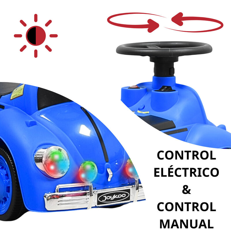 Montable El&eacute;ctrico Para Ni&ntilde;os 6v Con Bast&oacute;n Aju... image number null