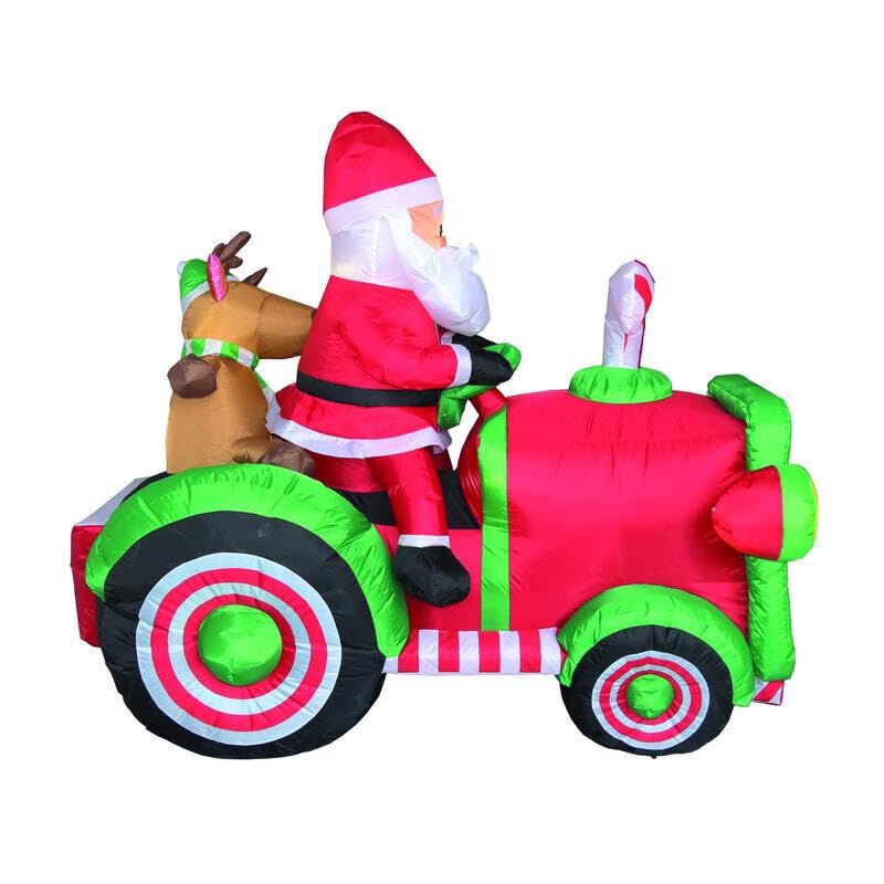 Pap&aacute; Noel Inflable Con Tractor Ace Trding-four ... image number null