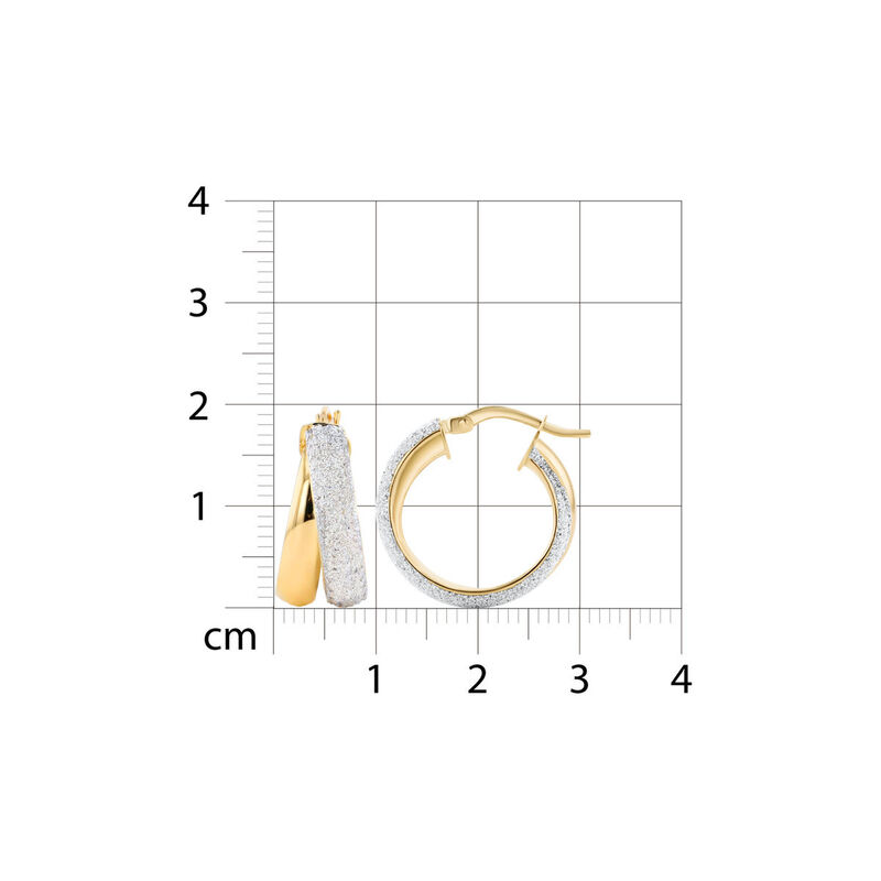 Arracadas Oro 14k Con Polvo De Diamante | Bizza... image number null
