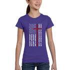 Camiseta Word Art Para Ni&ntilde;a - Bandera con Cruz - Morado