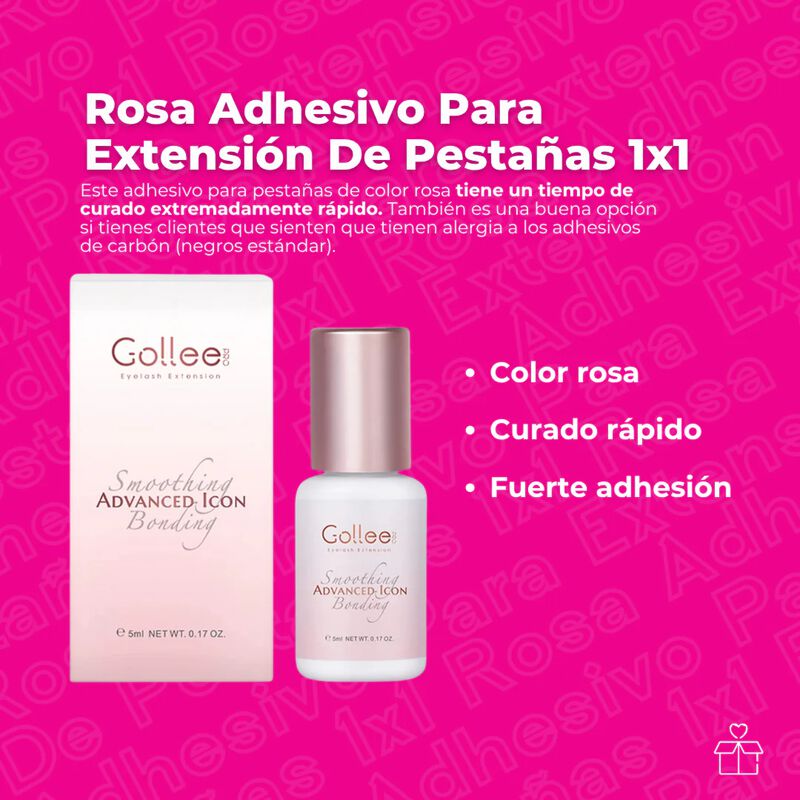 Adhesivo Extensiones de Pesta&ntilde;as Pink Clear Bon... image number null