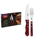 Juego De Cubiertos Para Asado Tramontina 21199/796 12 Piezas Con Mango Rojo Polywood Syp