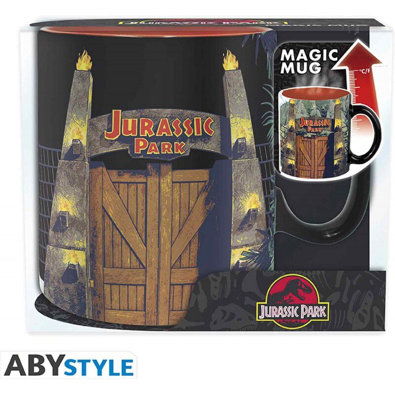 Taza M&aacute;gica Jurassic Park Puertas Parque Tirano... image number null