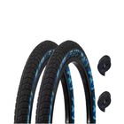 Dos Llantas C/ Cámaras 20 X 2.125 Camuflaje R-20 Bmx Cross Azul