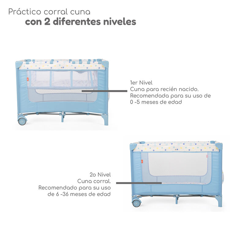 Cuna Corral Plegable con Cambiador y Dos Nivele... image number null