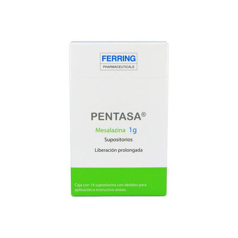 Pentasa 1G Sup Blis C14 1g caja con 14 suposito... image number null