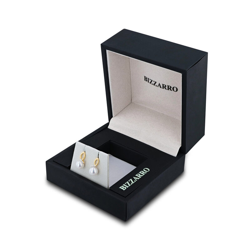 Aretes Oro Amarillo 10k Con 2pts De Diamante Y ... image number null