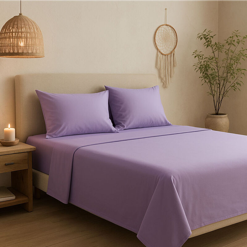 Juego de S&aacute;banas Tacto Algod&oacute;n Suaves y Durader... image number null