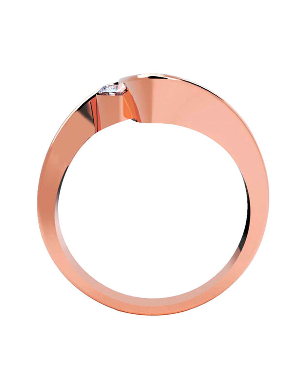 Anillo de Compromiso en Oro de 14K con Circonia... image number null