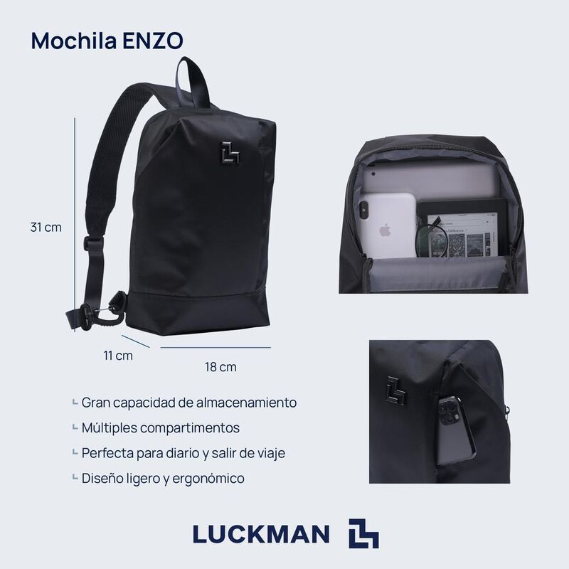Mochila Hombre Antirrobo Crossbody Tipo Maricon... image number null