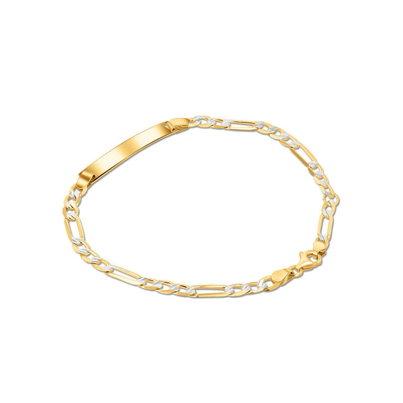 Esclava Oro Amarillo Platinado 10k 3x1 19.5 Cm ... image number null