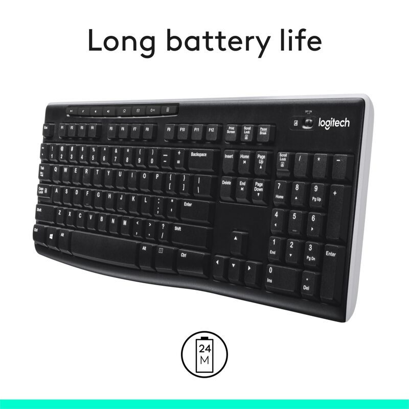 Teclado Inal&aacute;mbrico Logitech K270 Para Windows,... image number null