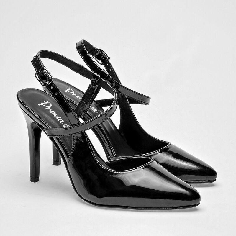 Pravia Zapatilla para mujer negro charol image number null
