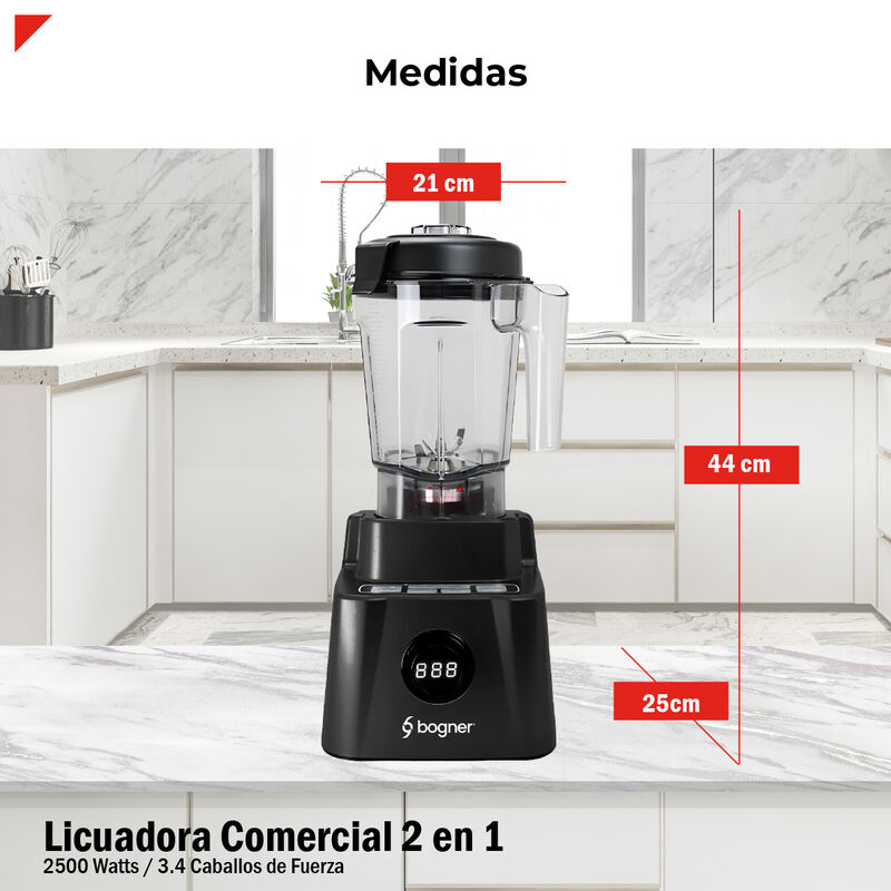 Licuadora Profesional 2 en 1 Vaso de Molienda B... image number null