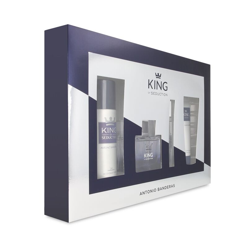Set King Of Seduction 4 Pzs 100ml Edt Spray/des... image number null