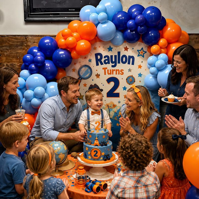 Globos Hilavo 60 Unidades 30 Cm Azul Y Naranja image number null