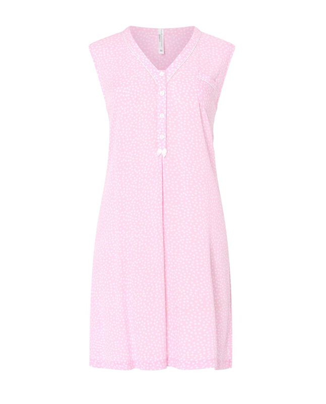 Camis&oacute;n Corto Jacquard con Topitos Rosa image number null