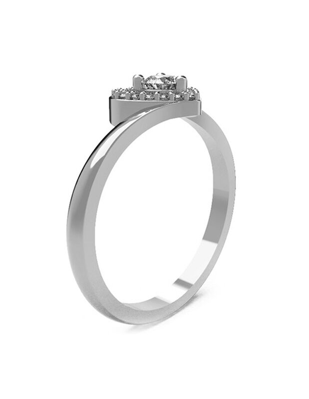 Anillo de Compromiso en Oro de 10K con Circonia... image number null