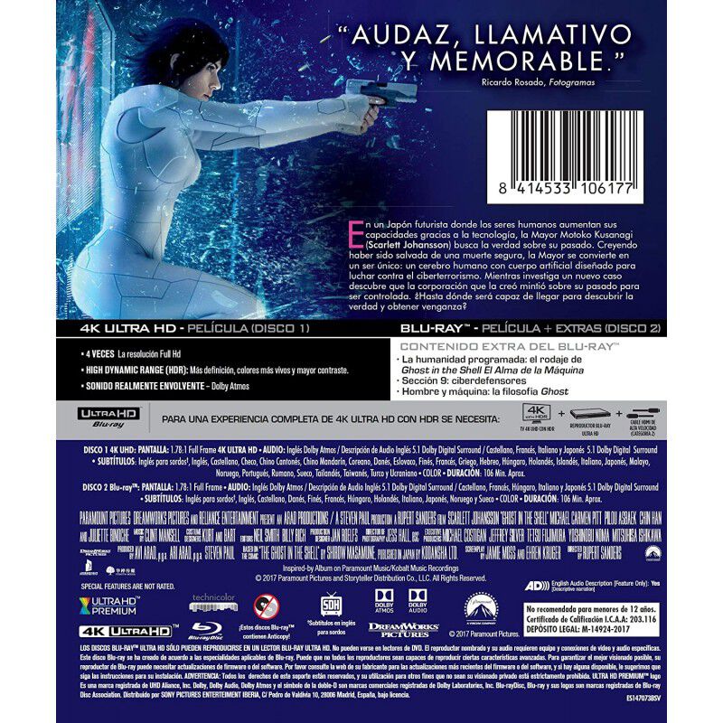 Ghost In The Shell: El Alma De La Maquina (4k U... image number null