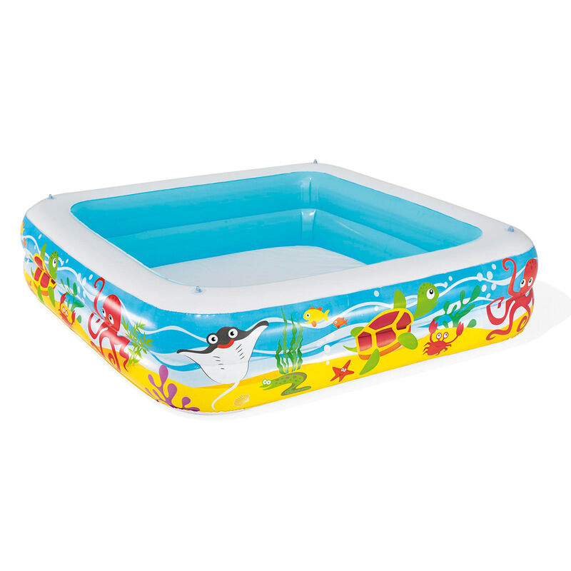 Alberca Inflable Cuadrada con Techo 2 Anillos D... image number null