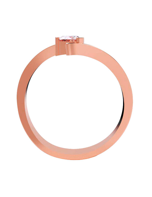 Anillo de Compromiso en Oro Rosa 14K con Circon... image number null