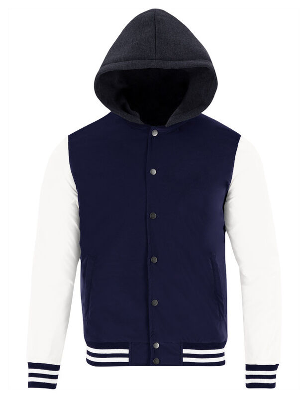 Chamarra Casual Deportiva Capucha Caballero Azu... image number null