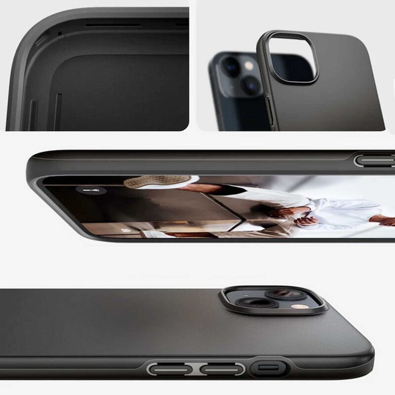 Funda Spigen Thin Fit Para Iphone 14 Negra image number null