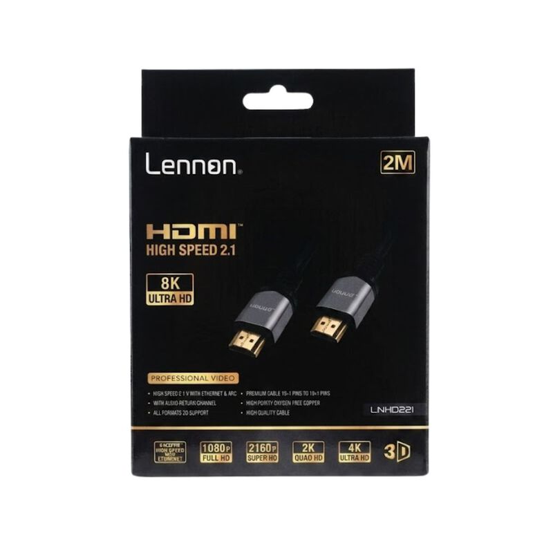 Cable Hdmi 2.1 Lennon Lnhd221 Alta Velocidad 8k... image number null