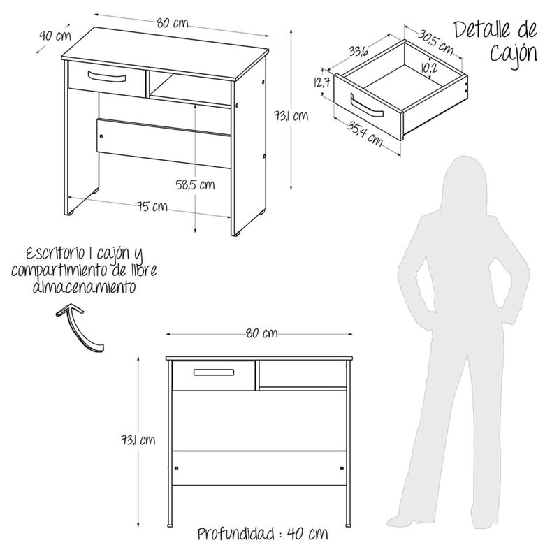 Biblioteca con Escritorio combinado Set 2 en 1 ... image number null