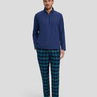 Pijama Mixto a Cuadros Azul