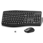 Combo De Teclado Y Rat&oacute;n Inal&aacute;mbrico Faadar 2.4g Ergon&oacute;mico Negro
